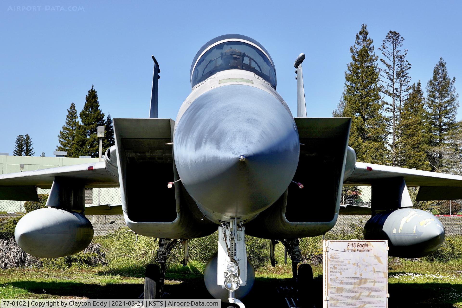 77-0102, 1977 McDonnell Douglas F-15A Eagle C/N 0385/A314, Pacific Coast Air Museum Charles M. Schulz Sonoma County Airport 2021.