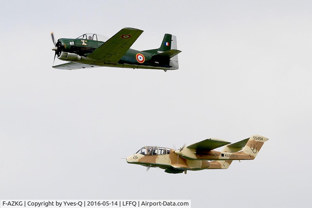 F-AZKG, 1951 North American T-28A Fennec C/N 174-111, North American T-28A Fennec, On display, La Ferté-Alais airfield (LFFQ) Air show 2016