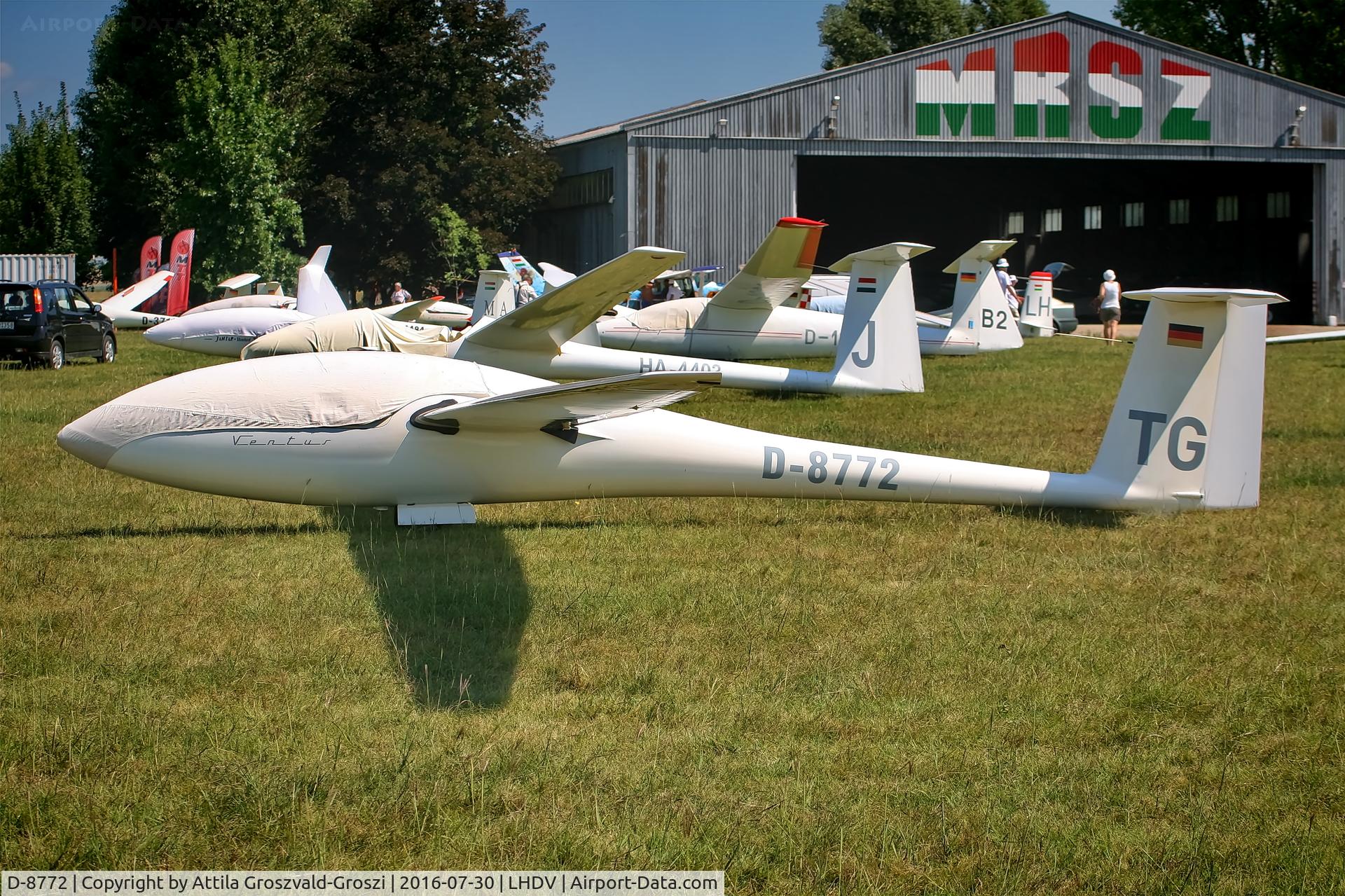 D-8772, 1983 Schempp-Hirth Ventus B/16.6 C/N 10/141, LHDV - Dunaújváros-Kisapostag Airport, Hungary