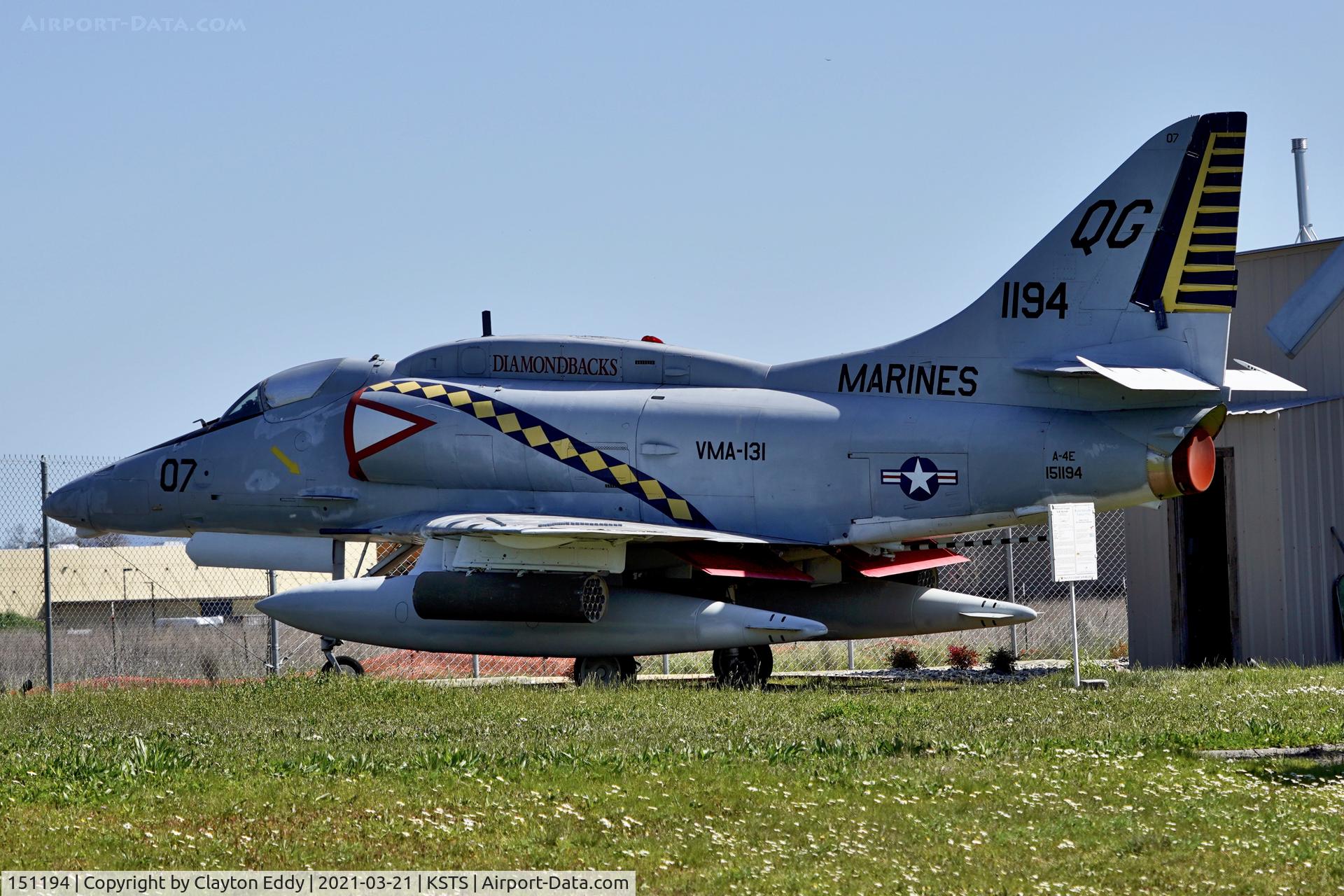 151194, 1964 Douglas A-4E Skyhawk C/N 13364, Pacific Coast Air Museum Charles M. Schulz Sonoma County Airport 2021.