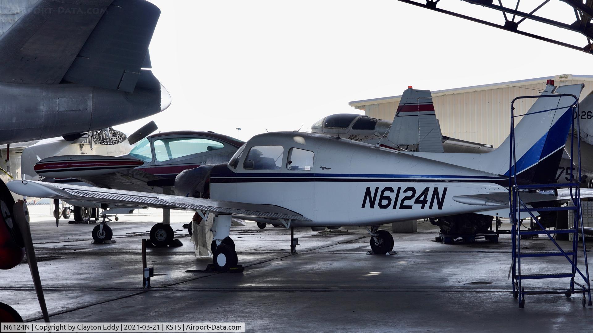 N6124N, 1968 Beech 19A C/N MB-410, Charles M. Schulz Sonoms County airport 2021.