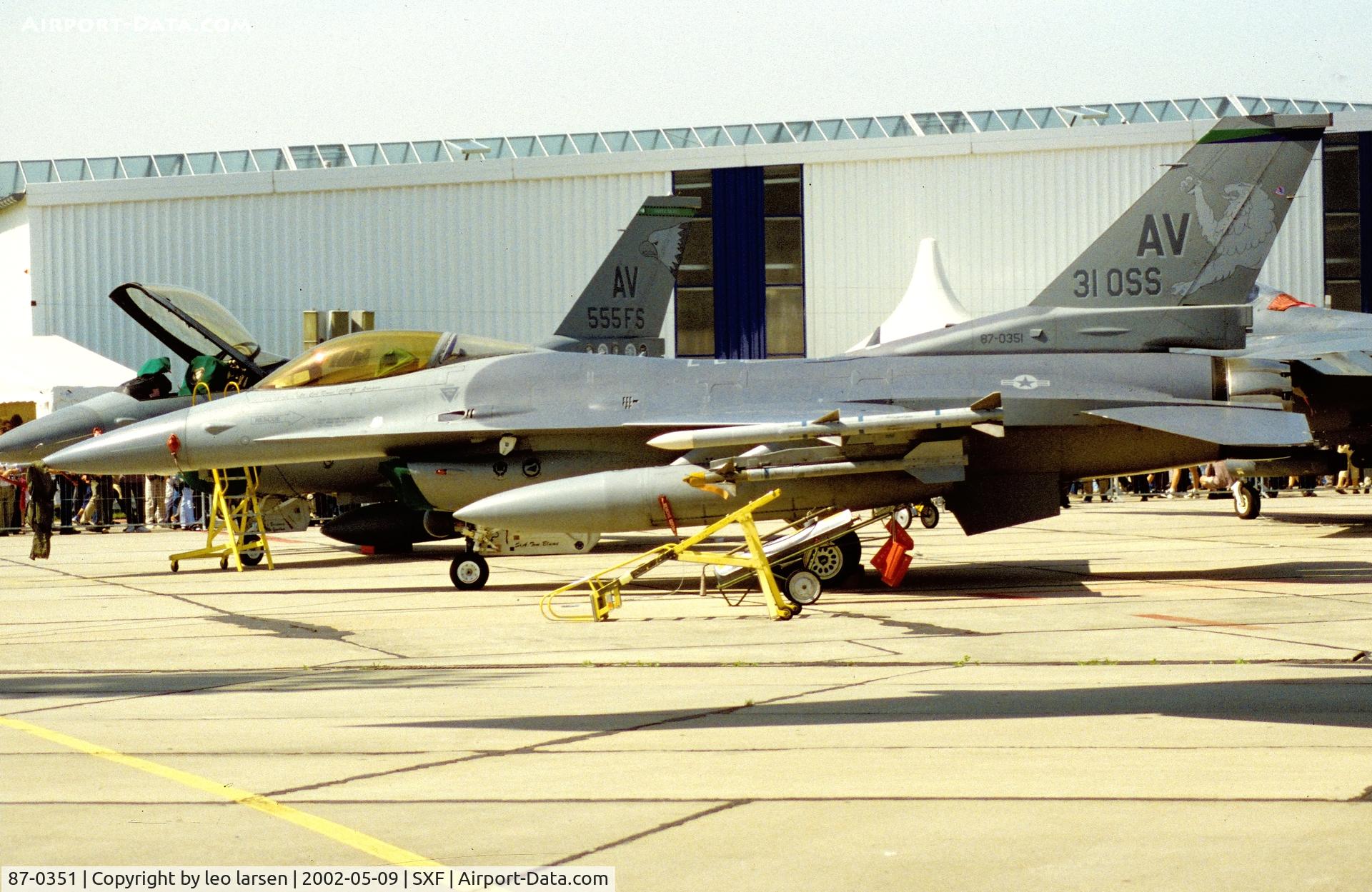 87-0351, 1987 General Dynamics F-16CG Fighting Falcon C/N 1C-2, Berlin ILA 9.5.2002