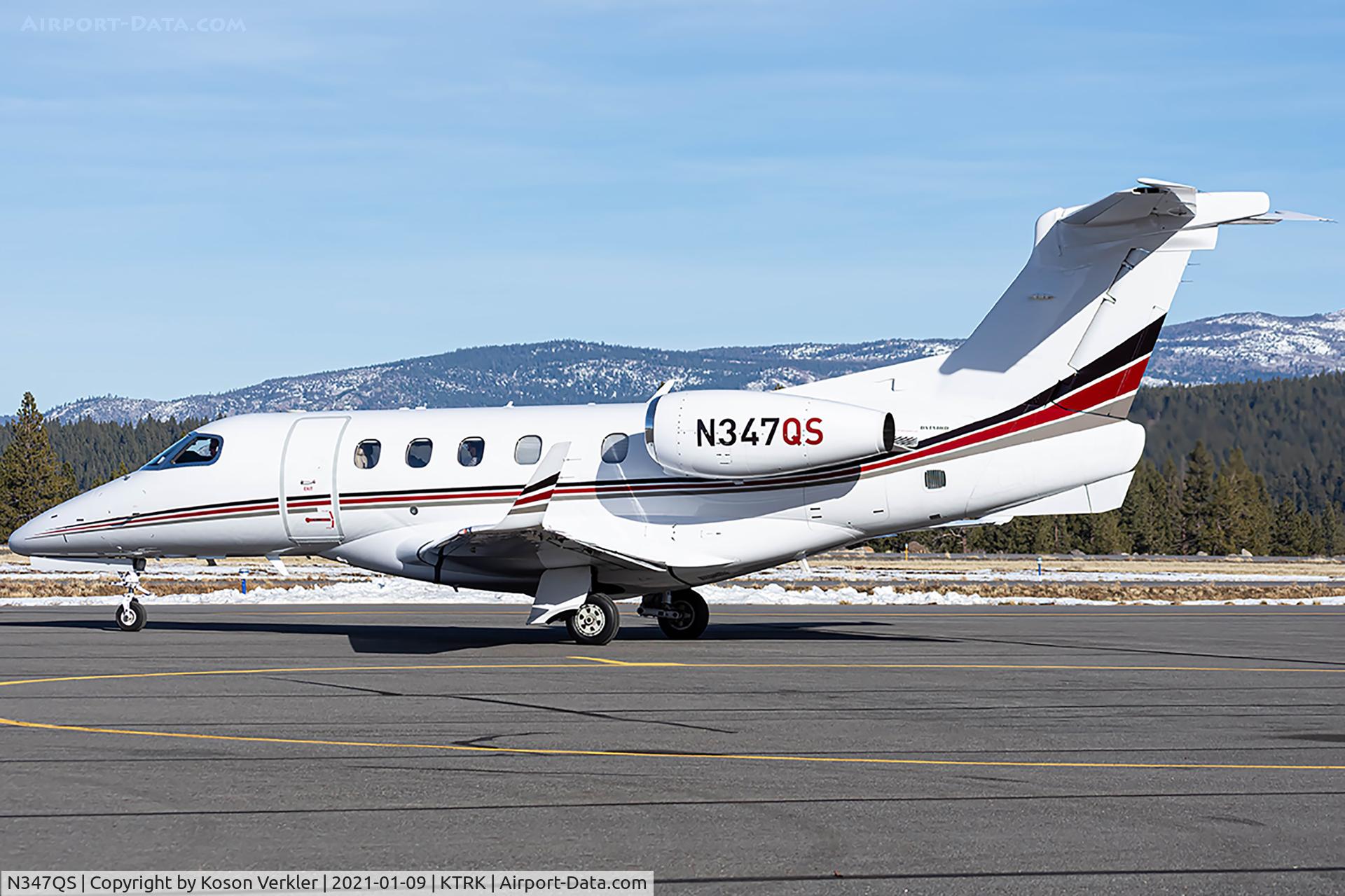 N347QS, 2014 Embraer EMB-505 Phenom 300 C/N 50500257, Taxiing to 28 for departure