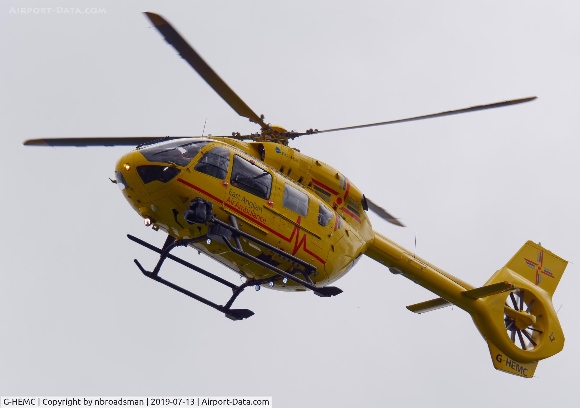 G-HEMC, 2014 Airbus Helicopters EC-145T-2 (BK-117D-2) C/N 20012, On a call out low over North Norfolk