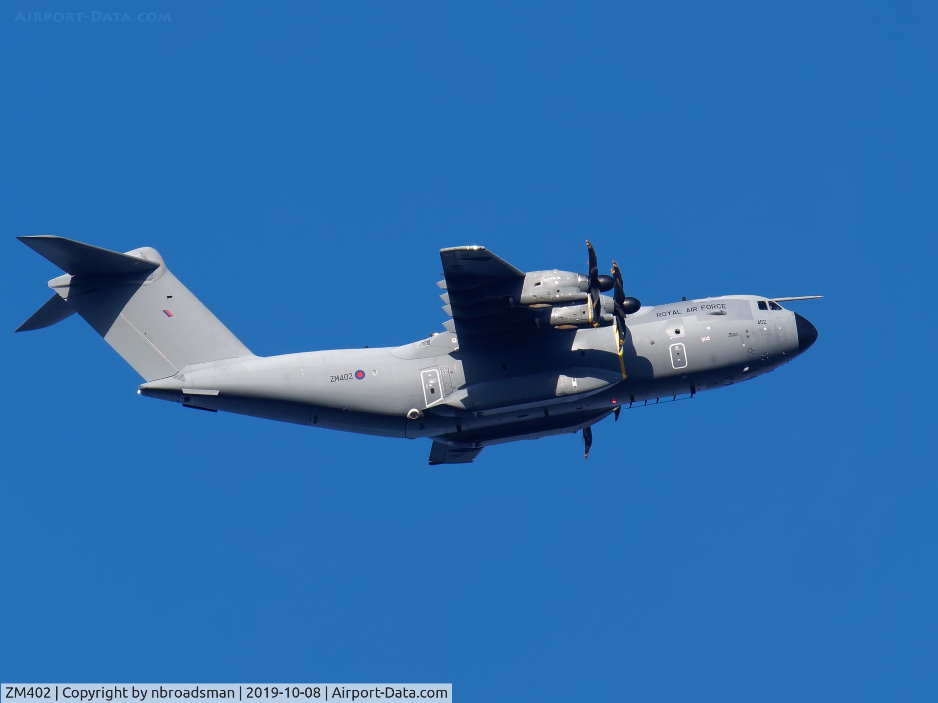 ZM402, 2014 Airbus A400M Atlas C.1 C/N 017, Seen at about 5,000ft over North Norfolk