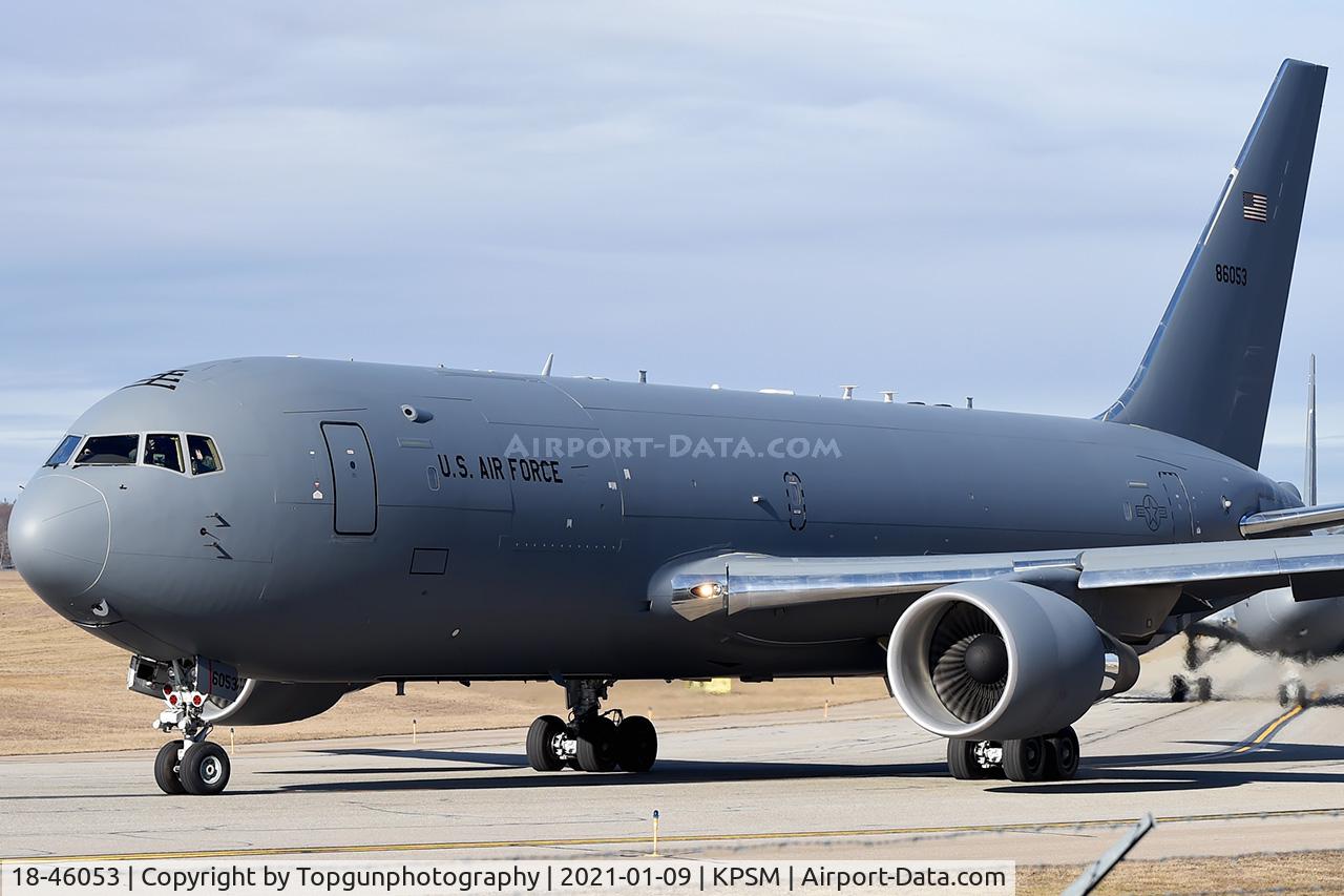 18-46053, 2020 Boeing KC-46A Pegasus C/N 41873, PACK81 taxing up to RW34