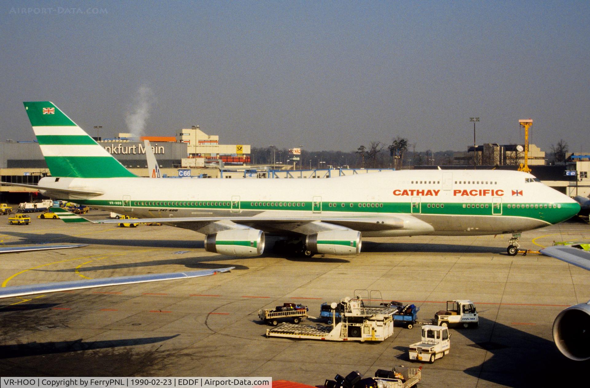 VR-HOO, 1988 Boeing 747-467 C/N 23814, Cathay Pacific B744 pushed back.