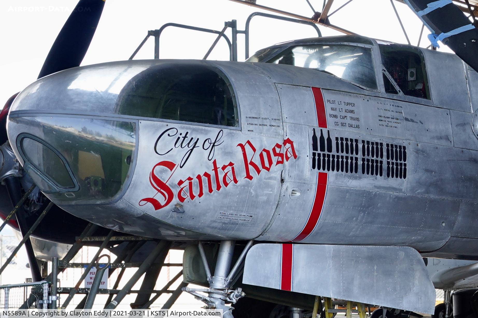 N5589A, 1941 Douglas B-26C Invader C/N 7016, Pacific Coast Air Museum Charles M. Schulz Sonoma County Airport 2021.