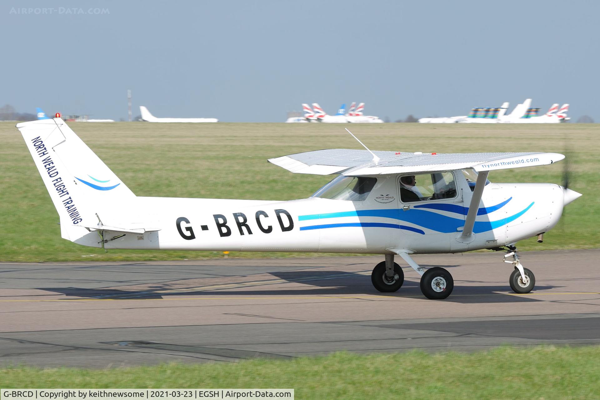 G-BRCD, 1978 Cessna A152 Aerobat C/N A152-0796, Leaving Norwich for North Weald.