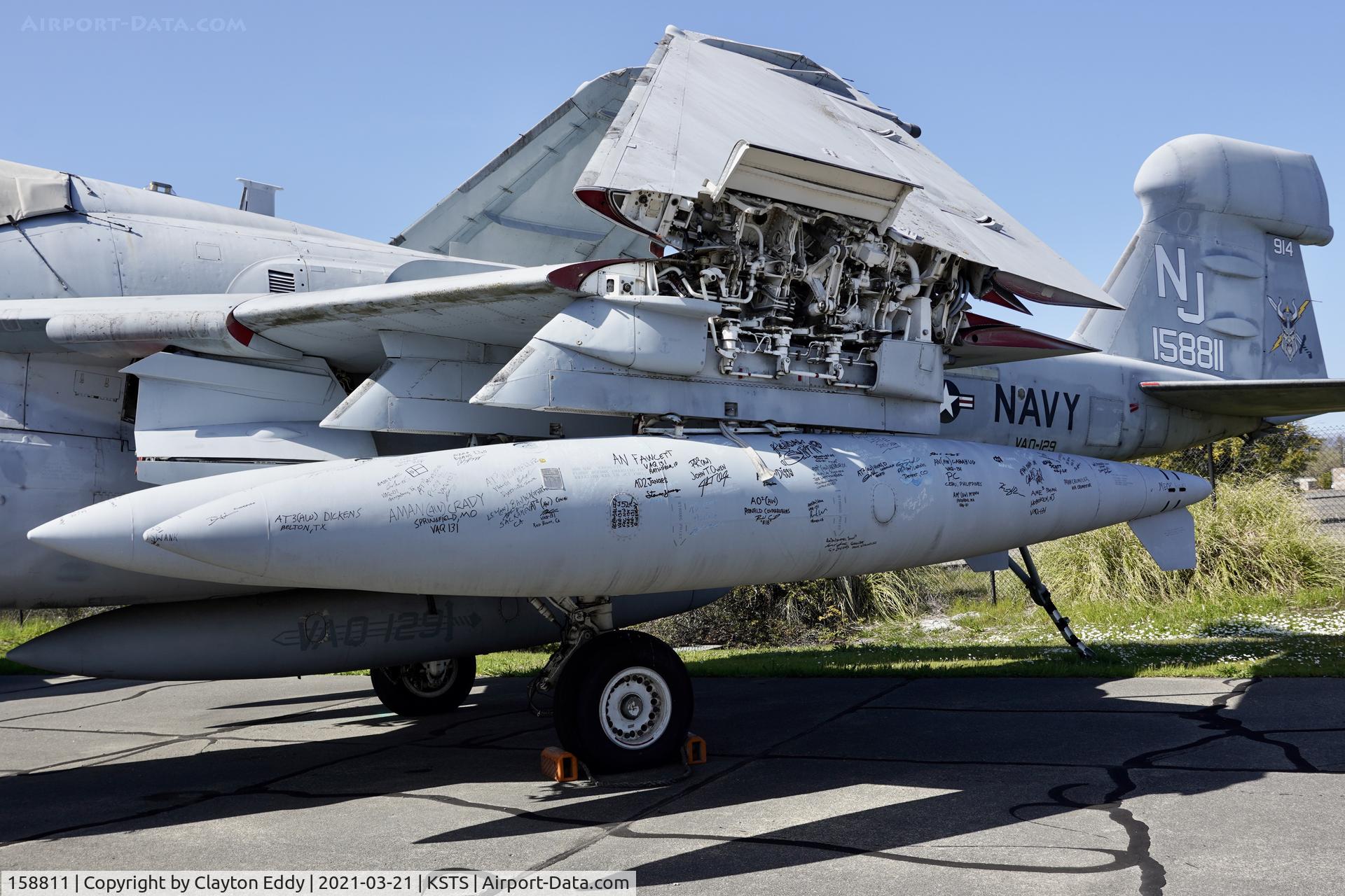158811, 1974 Grumman EA-6B Prowler C/N P-41, Pacific Coast Air Museum Charles M. Schulz Sonoma County Airport 2021.