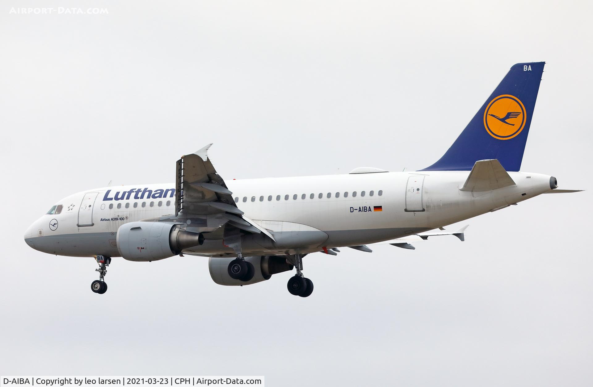 D-AIBA, 2009 Airbus A319-114 C/N 4141, Copenhagen 23.3.2021