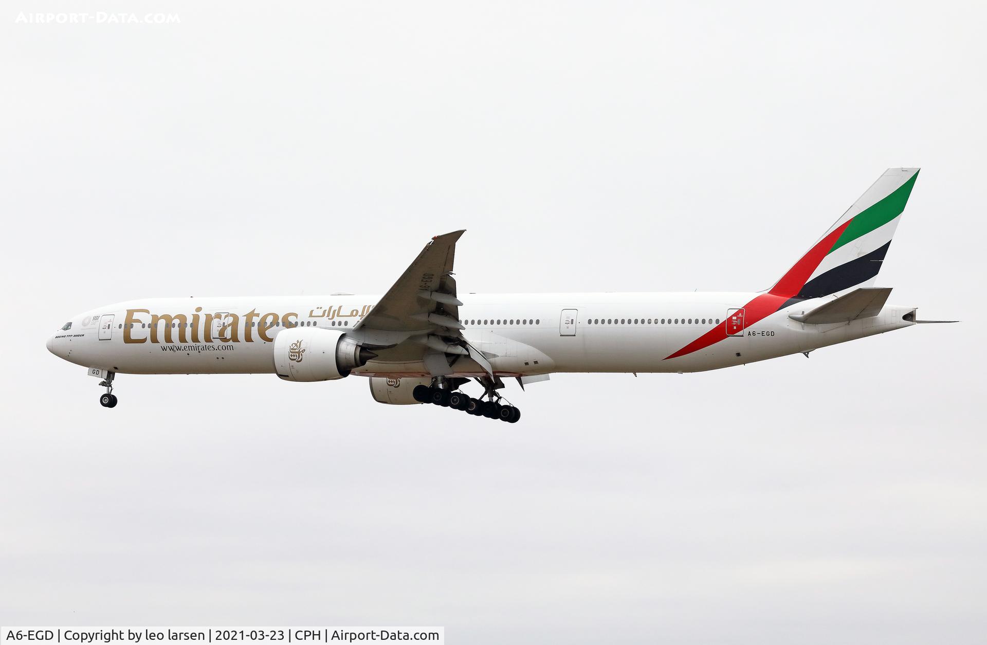 A6-EGD, 2011 Boeing 777-31H/ER C/N 38988, Copenhagen 23.3.2021
