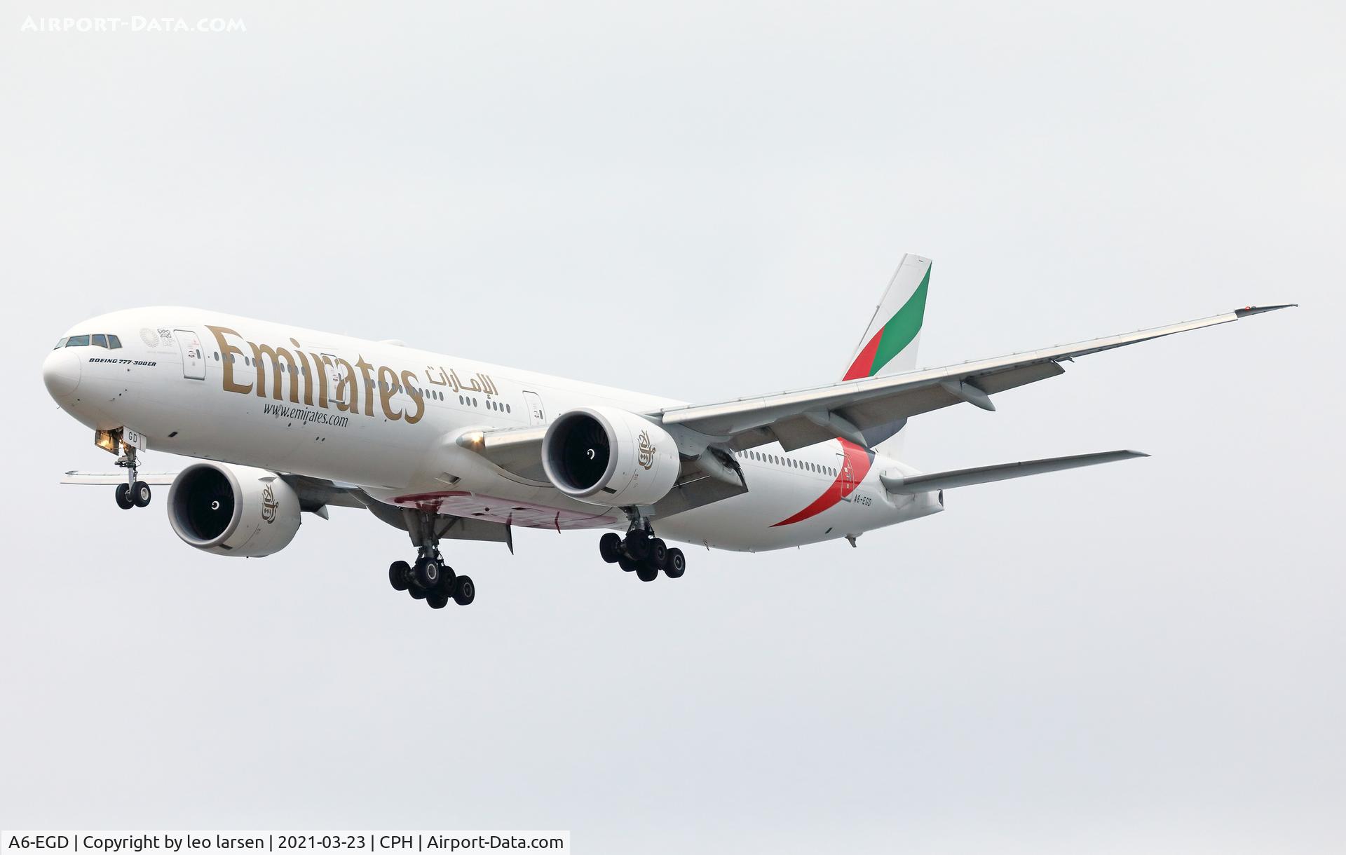 A6-EGD, 2011 Boeing 777-31H/ER C/N 38988, Ciopenhagen 23.3.2021