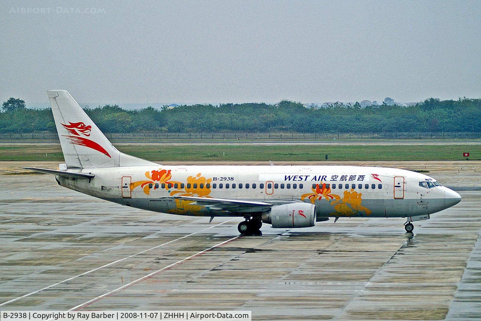 B-2938, 1994 Boeing 737-3Q8 C/N 26296, B-2938   Boeing 737-3Q8 [26296] (China West Air) Wuhan-Tianhe Int'l~B 07/11/2008