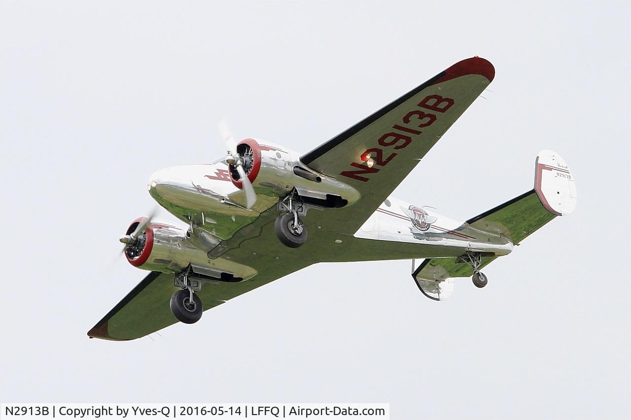 N2913B, 1953 Beech D18S C/N A-963, Beech D18S, On display, La Ferté-Alais airfield (LFFQ) Air show 2016