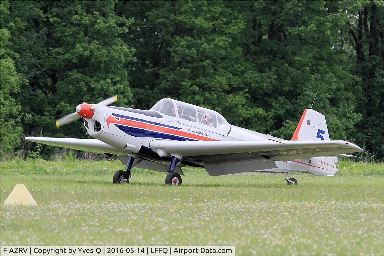 F-AZRV, Zlin Z-526 Trener Master C/N 1079, Zlin Z-526 Trener Master, Landing rwy 28, La Ferté-Alais airfield (LFFQ) Air show 2016