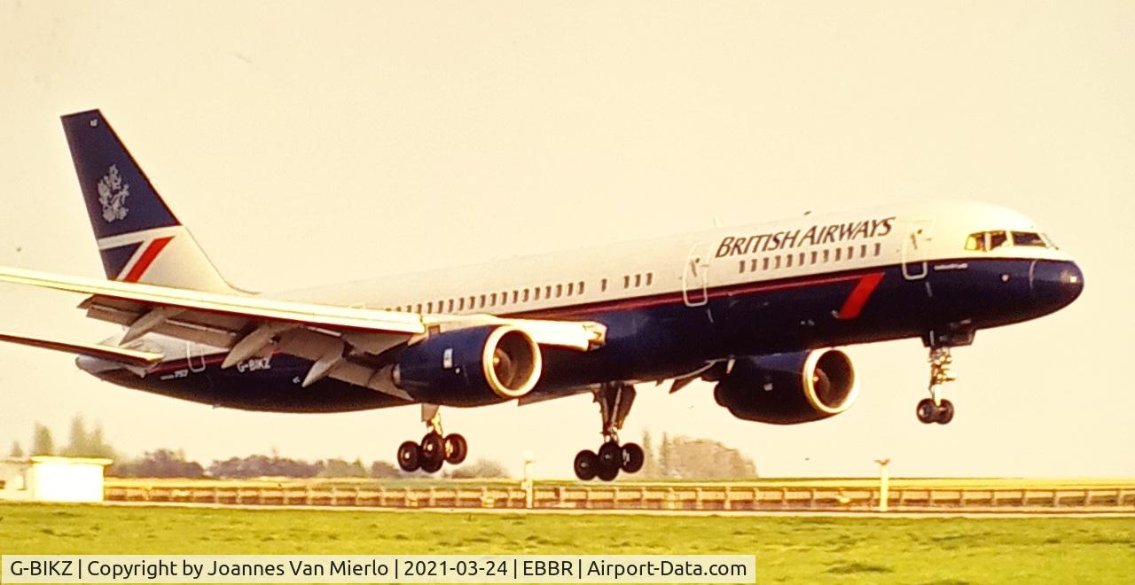 G-BIKZ, 1986 Boeing 757-236/SF C/N 23532, scan from slide
