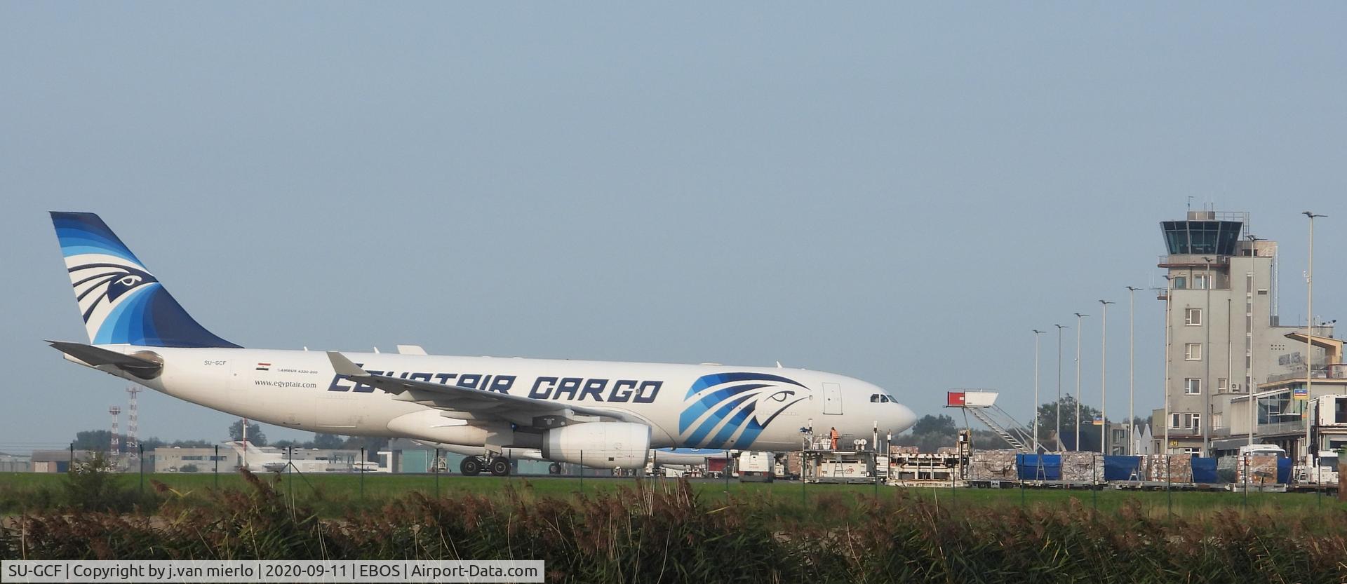SU-GCF, 2004 Airbus A330-243 C/N 610, In front of Ostend TWR
