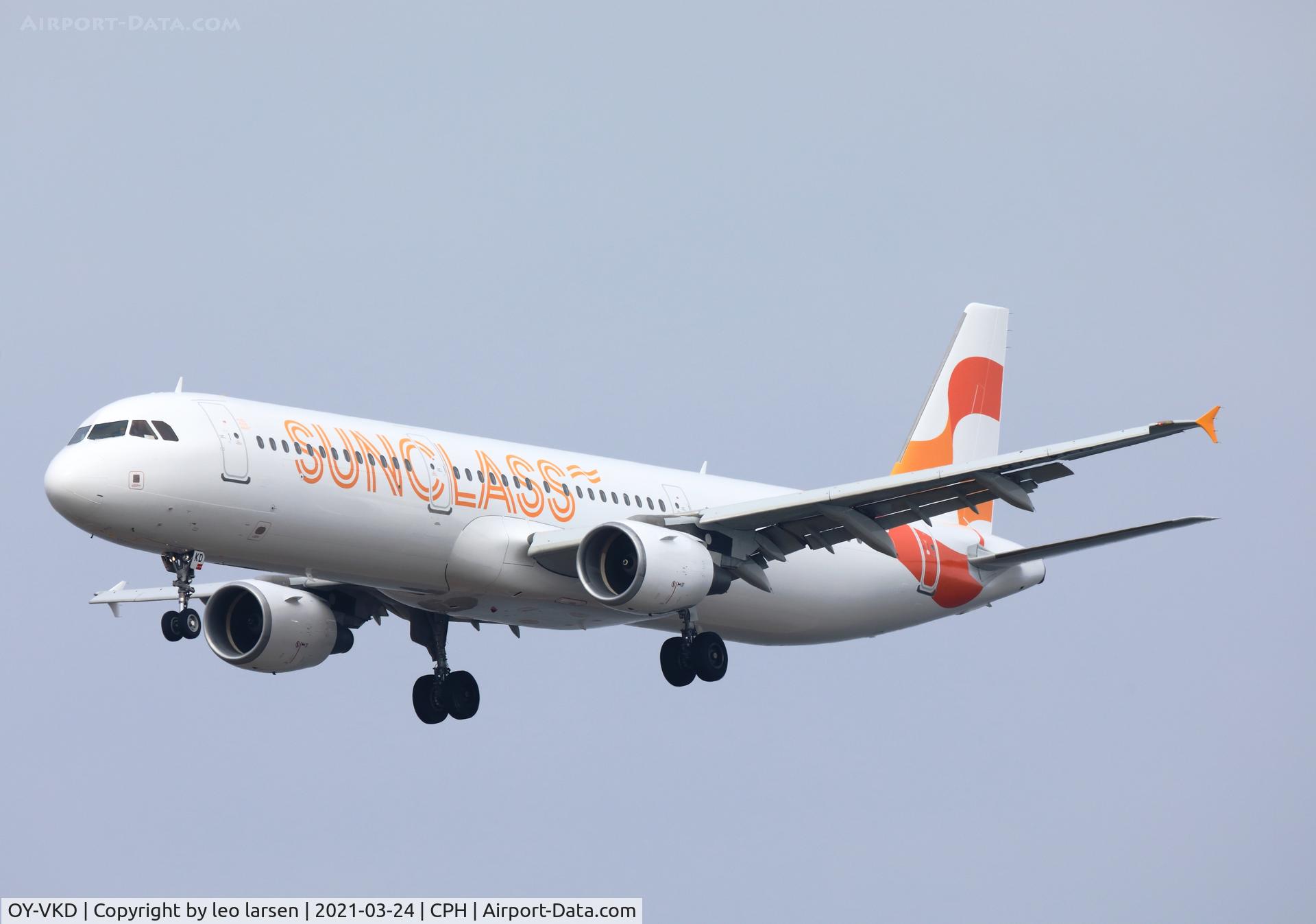 OY-VKD, 2003 Airbus A321-211 C/N 1960, Copenhagen 24.3.2021 frech from Painting.