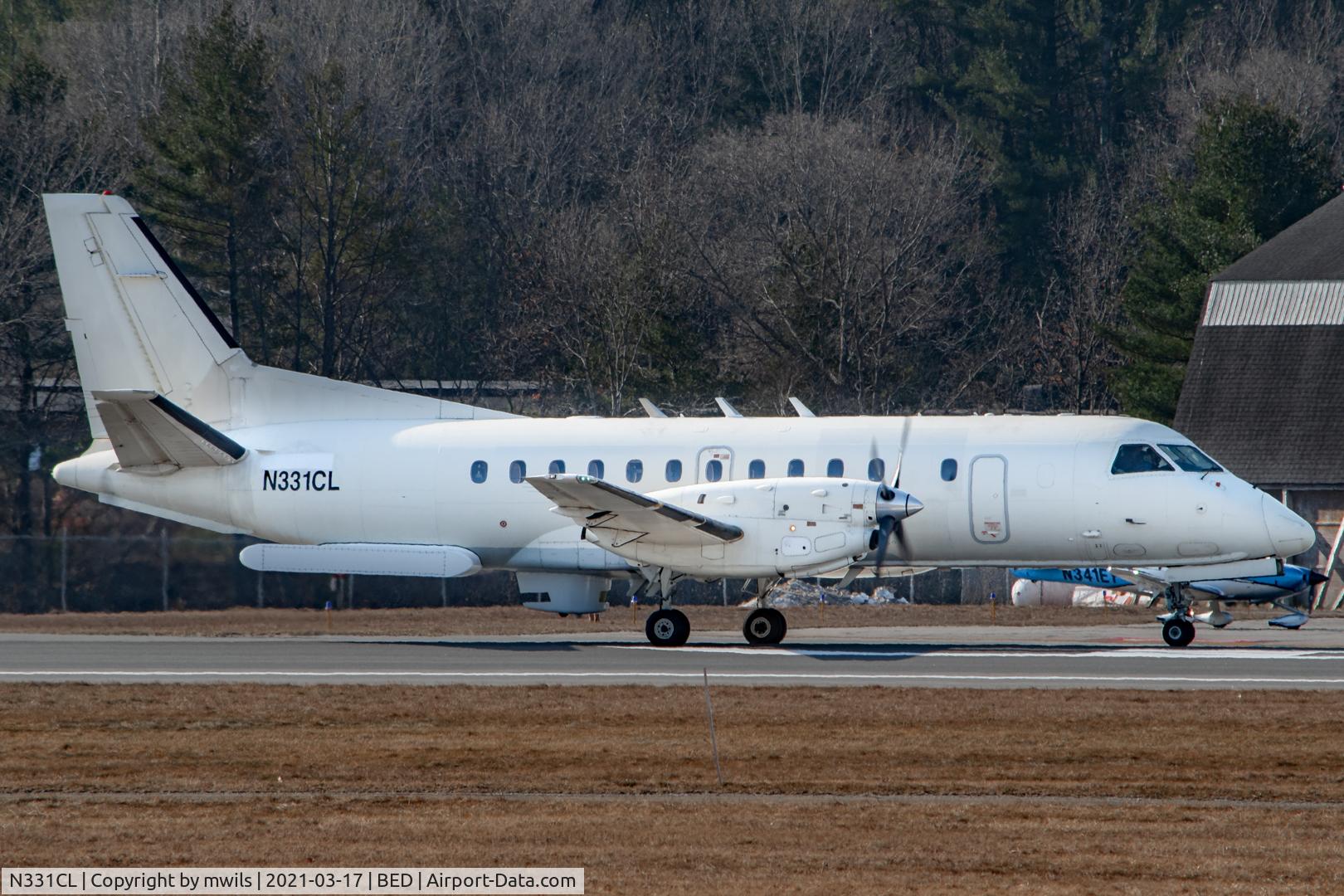 N331CL, 1992 Saab 340B C/N 340B-331, Research 1CL departing BED for Otis. This was her second flight with Lincoln Labs.
