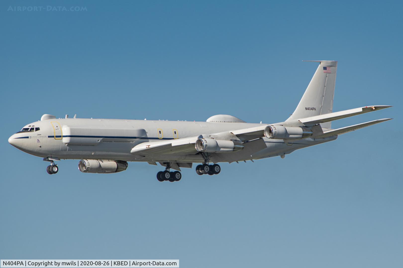 N404PA, 1964 Boeing 707-321B C/N 18835, Research 4PA returning to BED from BGR