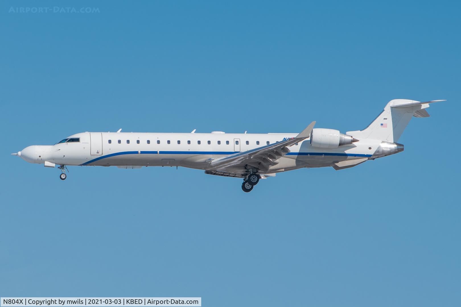 N804X, 1999 Canadair CRJ-700 (CL-600-2C10) Regional Jet C/N 10002, Northrop's Scan 04 arriving at BED after working off the Cape with Research 8TB