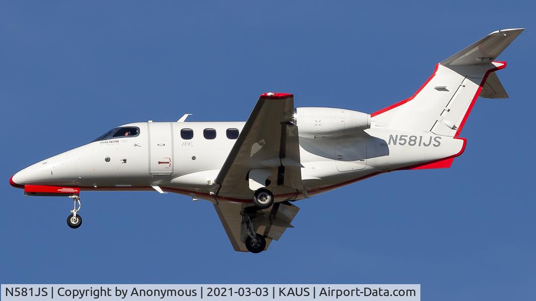 N581JS, 2009 Embraer EMB-500 Phenom 100 C/N 50000110, Jet Suite Phenom landing on 17L