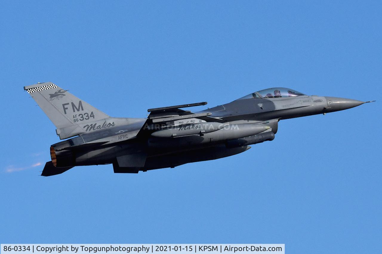 86-0334, 1986 General Dynamics F-16C Fighting Falcon C/N 5C-440, REEF12