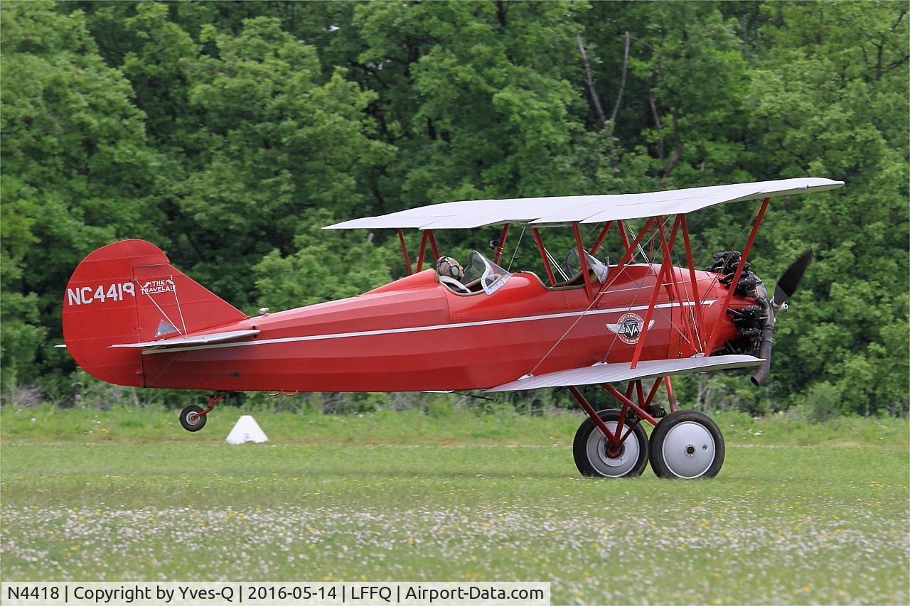 N4418, 1928 Curtiss-Wright Travel Air 4000 C/N 378, Curtiss Wright TRAVEL AIR 4000, Take off, La Ferté-Alais airfield (LFFQ) Air show 2016