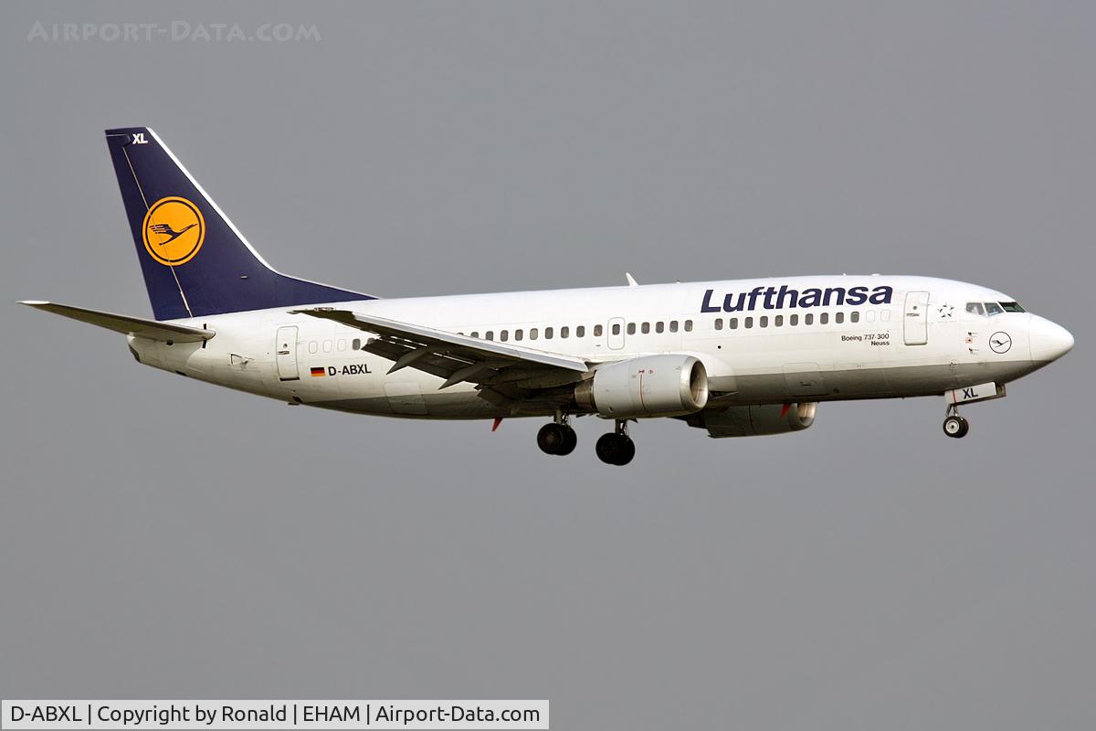 D-ABXL, 1986 Boeing 737-330 C/N 23531, at spl
