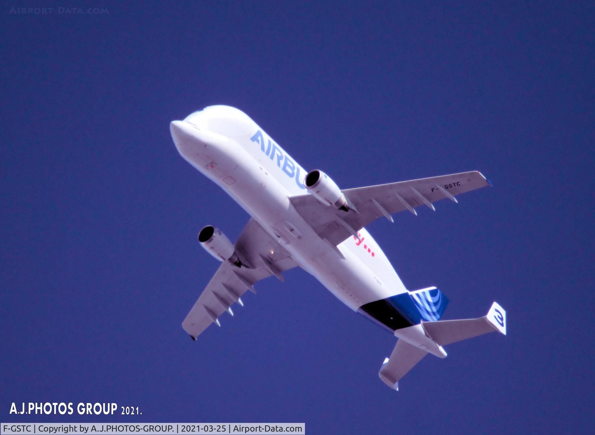 F-GSTC, 1997 Airbus A300B4-608ST Super Transporter C/N 765, 394A62  BGA134C  EDHI-EGNR       F-GSTC     A3ST  Airbus Transport ... 2021/03/25 11:31:06 

went right over the top of me at home