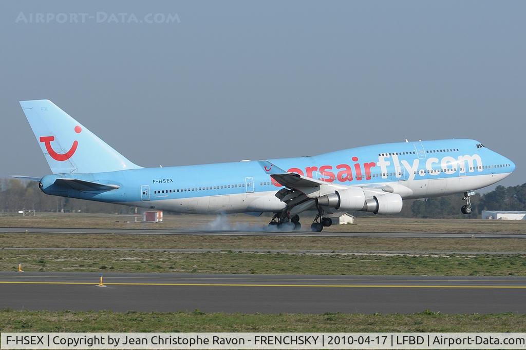 F-HSEX, 1993 Boeing 747-422 C/N 26878, Corsair International (rg 06/13/13 opf Ariana Afghan Airlines from 20 Aug 2015 to 26 Oct 2015 opf Ariana Afghan Airlines from 8 Aug 2016 to 15 Oct 2016 std at KAN 5 Nov 2017 - 28 Oct 2018 std at SHJ 28 Oct 2018 - 30 Jan 2019 std at MZJ 31 Jan 2019)