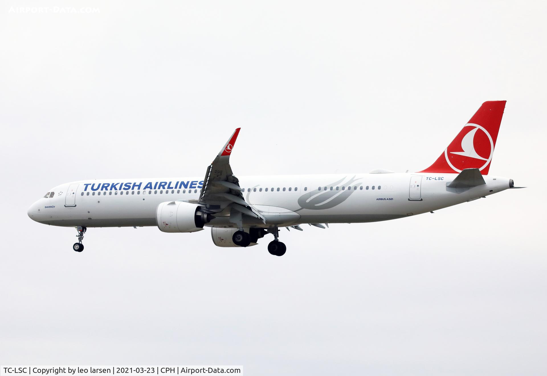TC-LSC, 2017 Airbus A321-271NX C/N 8617, Copenhagen 23.3.2021