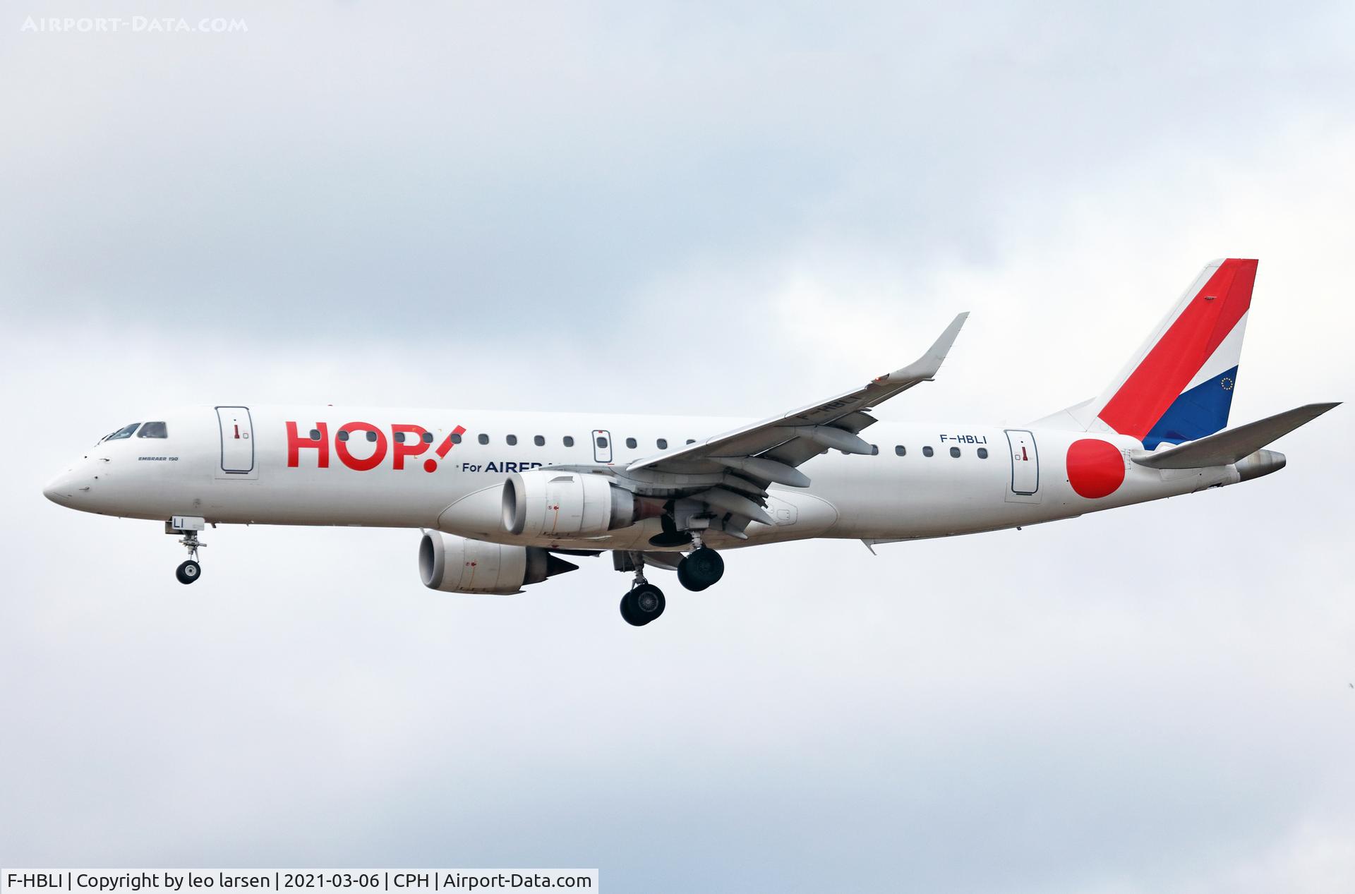 F-HBLI, 2009 Embraer 190LR (ERJ-190-100LR) C/N 19000298, Copenhagen 6.3.2021