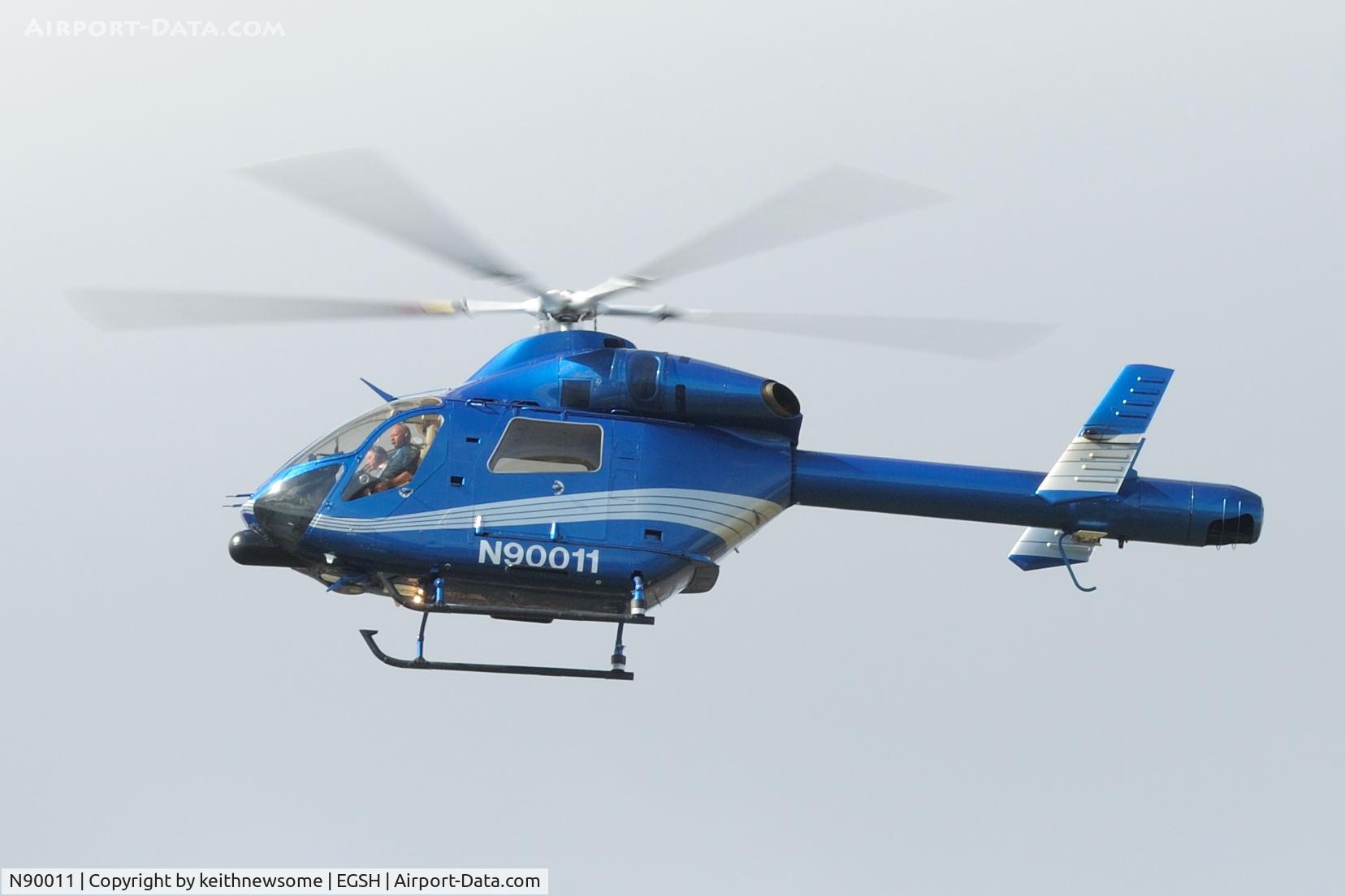 N90011, 2006 MD Helicopters MD-900 Explorer C/N 900-00115, Off airport landing at local business park.