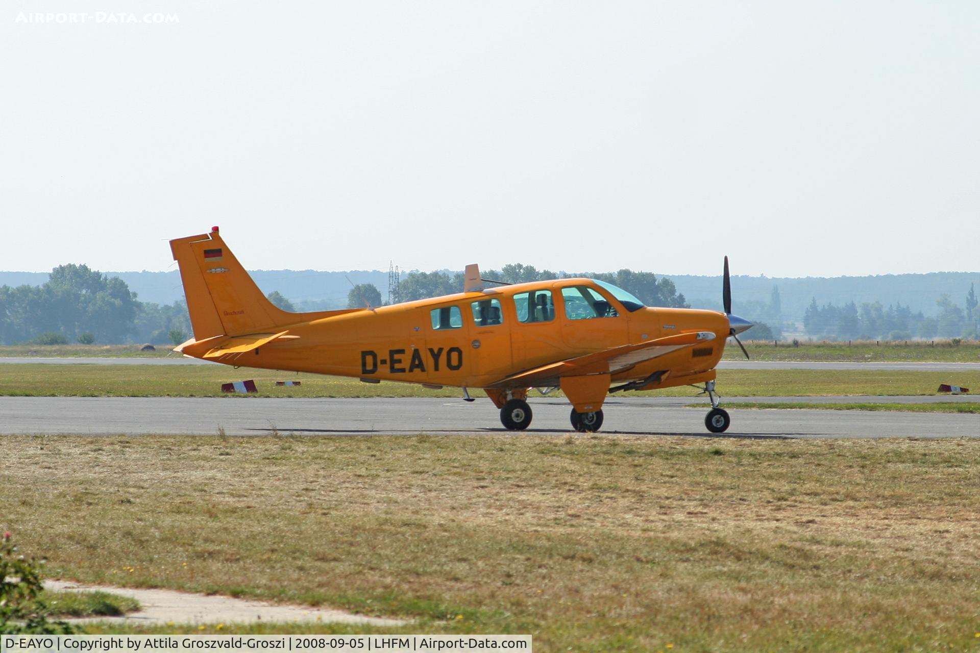 D-EAYO, 1991 Beech A36AT Bonanza 36 C/N E-2651, LHFM - Meidl Airport Fertöszentmiklós, Hungary