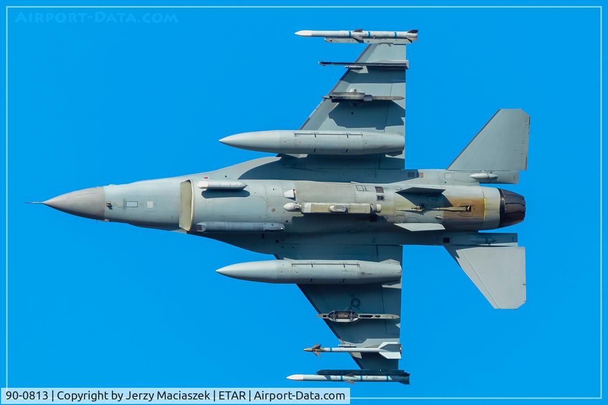 90-0813, 1990 General Dynamics F-16CG Night Falcon C/N CC-13, 1990 General Dynamics F-16CG Night Falcon