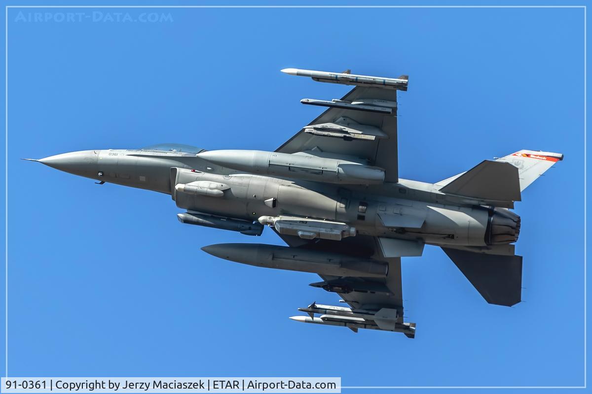 91-0361, 1991 General Dynamics F-16CJ Fighting Falcon C/N CC-59, General Dynamics F-16CJ Fighting Falcon, c/n: CC-59