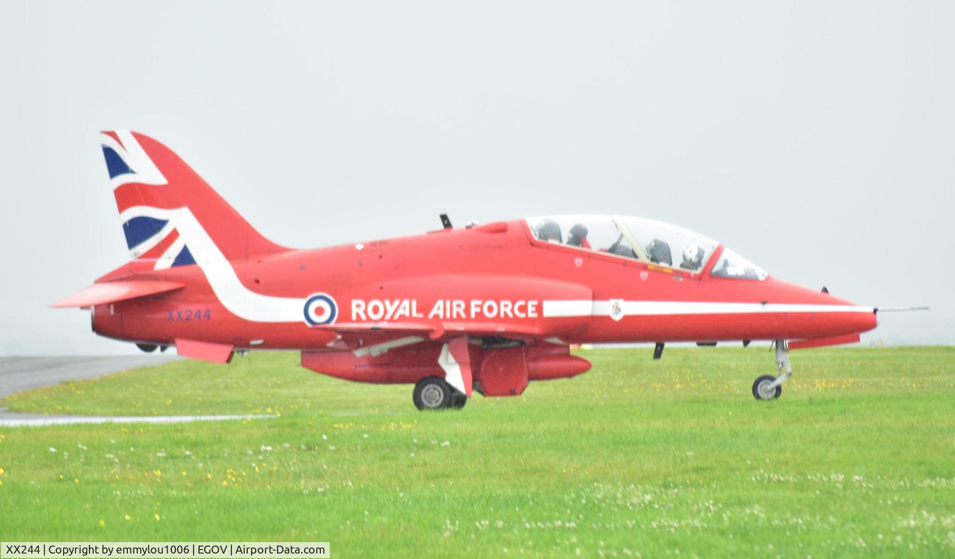 XX244, 1978 Hawker Siddeley Hawk T.1 C/N 080/312080, sitting on top of the van roof