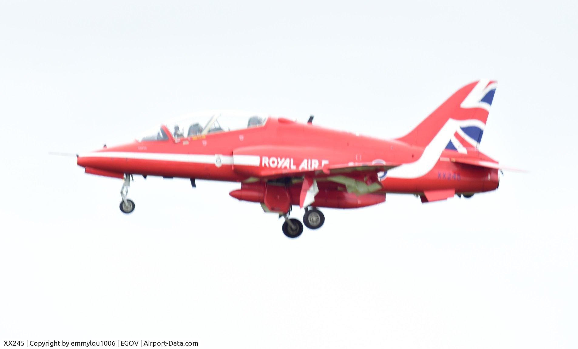 XX245, 1978 Hawker Siddeley Hawk T.1 C/N 081/312081, sitting on top of the van roof