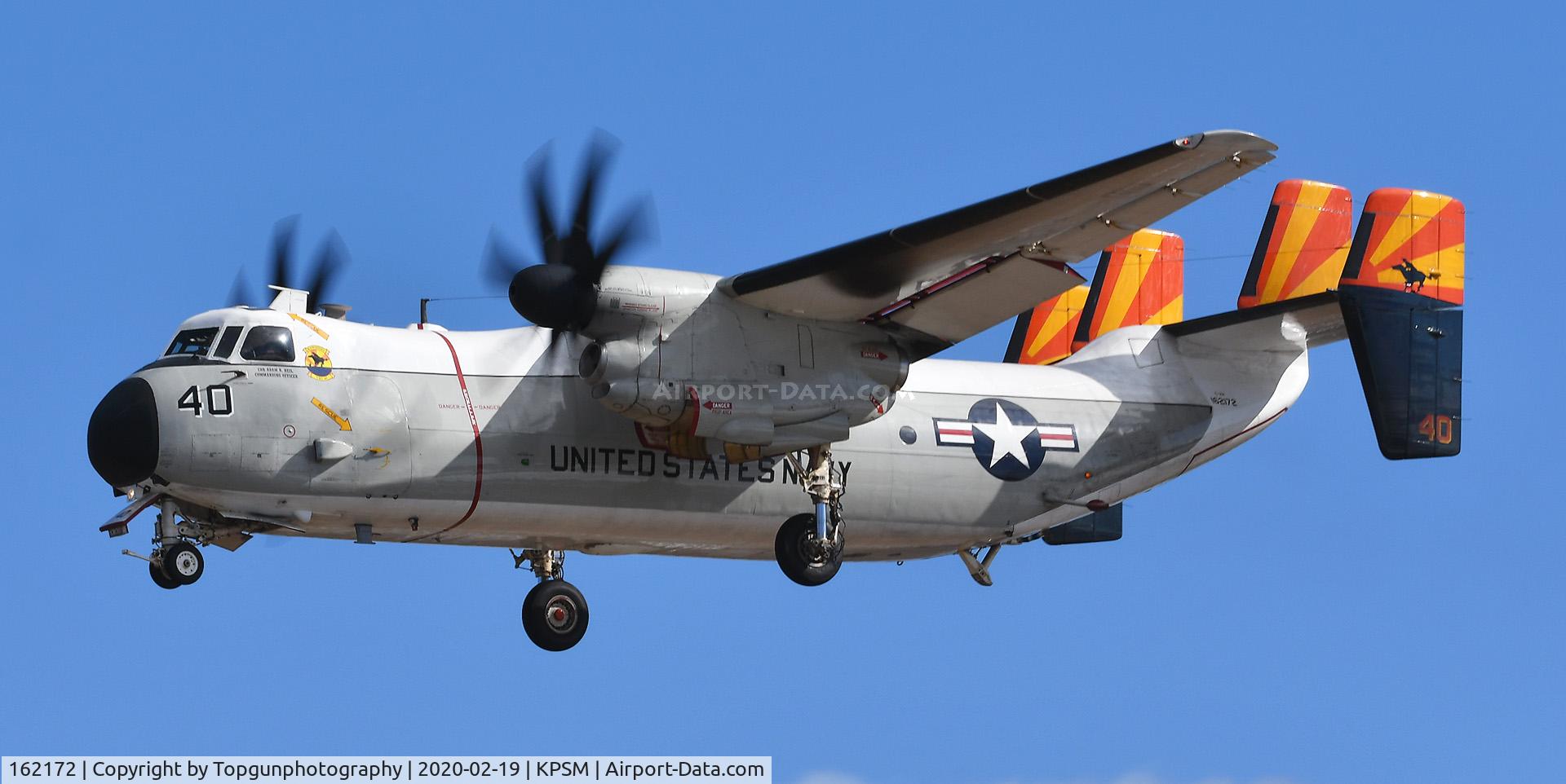 162172, Grumman C-2A Greyhound C/N 52, RAWHIDE71 in from Norfolk NAS.