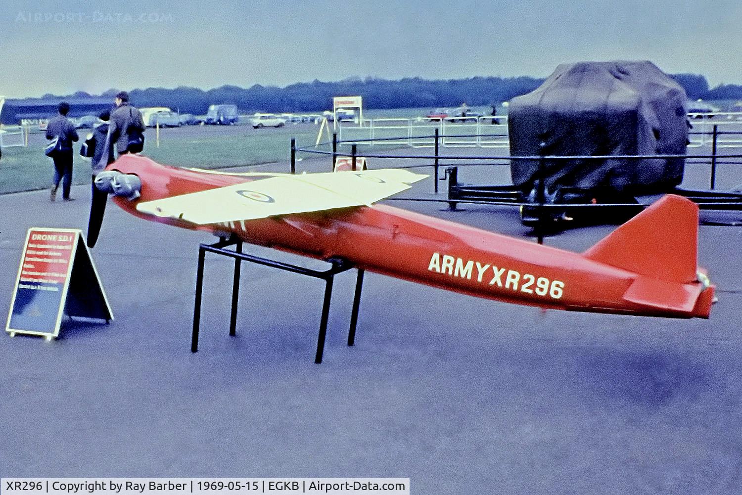 XR296, Northrop MQM-36A Shelduck C/N Unknown, XR296   Northrop MQM-36A Shelduck [Unknown] (Army Air Corps) Biggin Hill~G 15/05/1969