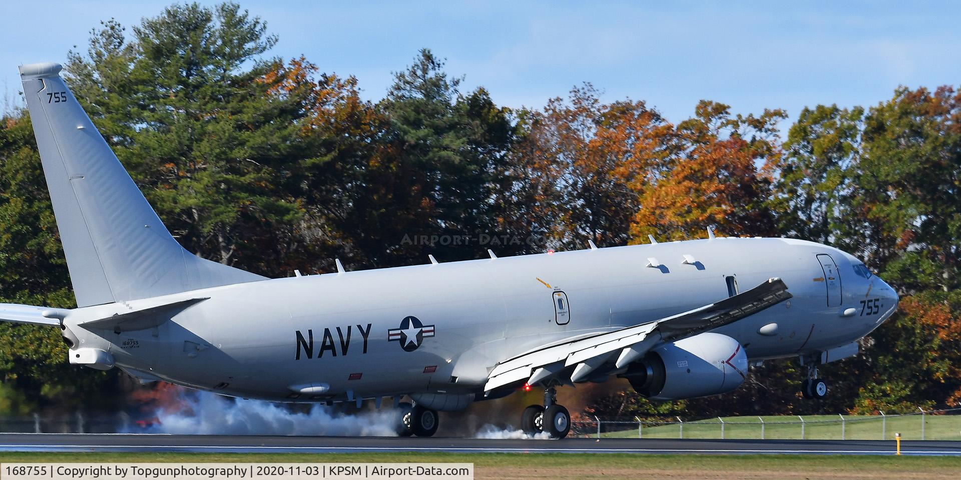 168755, 2013 Boeing P-8A Poseidon C/N 42251, LANCR55 landing at Pease