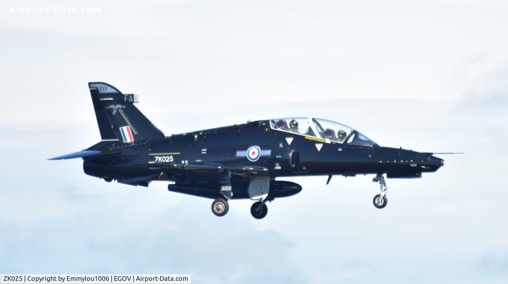 ZK025, 2009 British Aerospace Hawk T2 C/N RT016/1254, sitting on top of the van roof