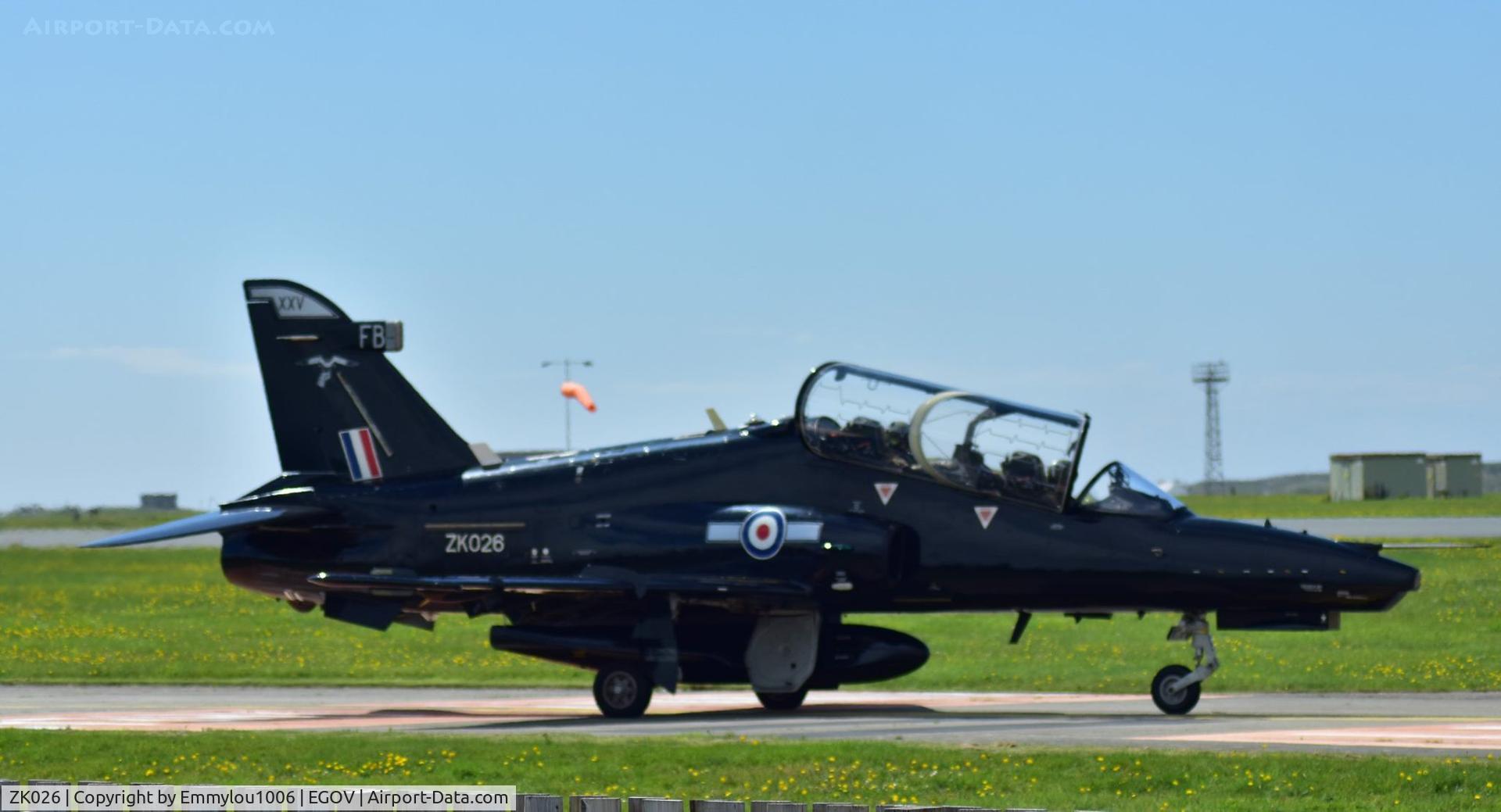 ZK026, 2009 British Aerospace Hawk T2 C/N RT017/1255, sitting on top of the van roof