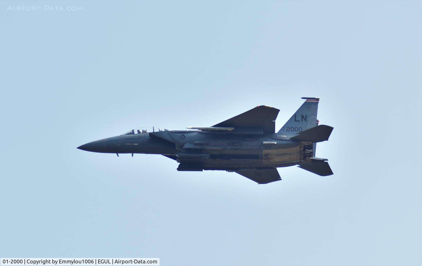01-2000, 2001 McDonnell Douglas F-15E Strike Eagle C/N 1371/E232, sitting on top of the van roof