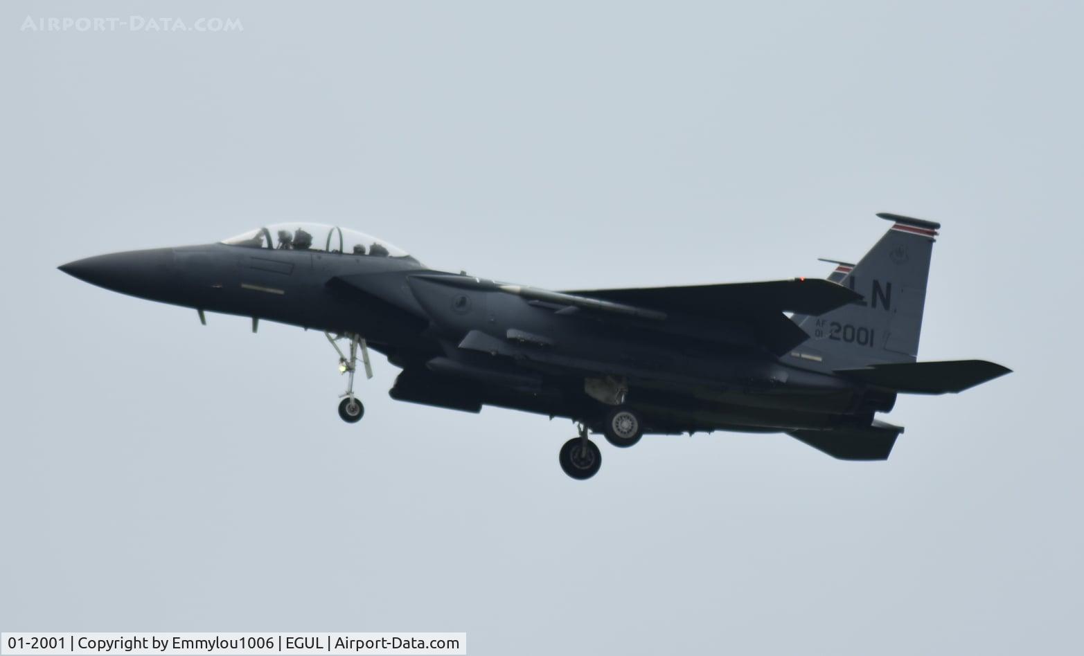 01-2001, 2001 McDonnell Douglas F-15E Strike Eagle C/N 1372/E233, sitting on top of the van roof
