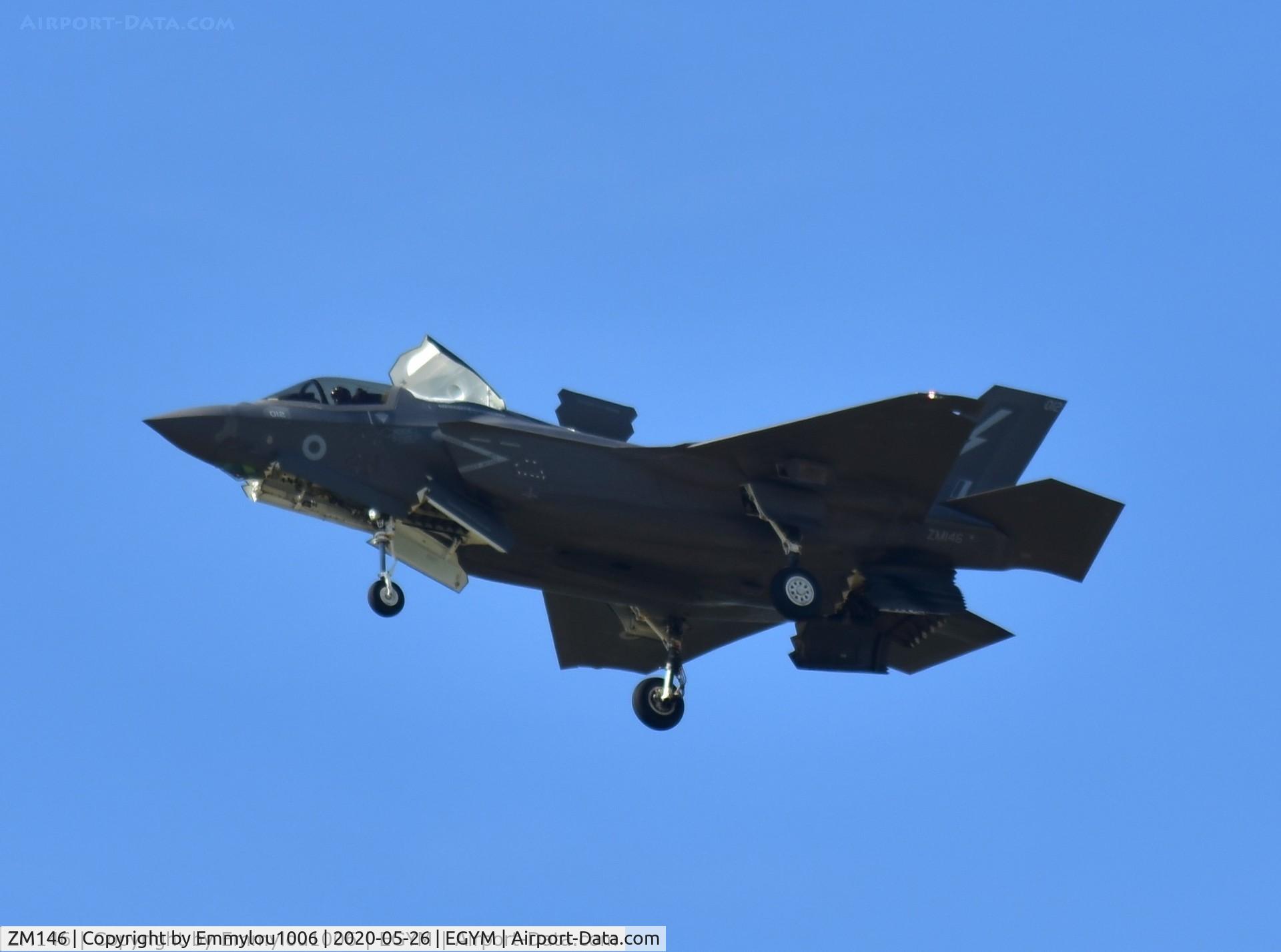 ZM146, 2017 Lockheed Martin F-35B Lightning II C/N BK-12, sitting on top of the van roof