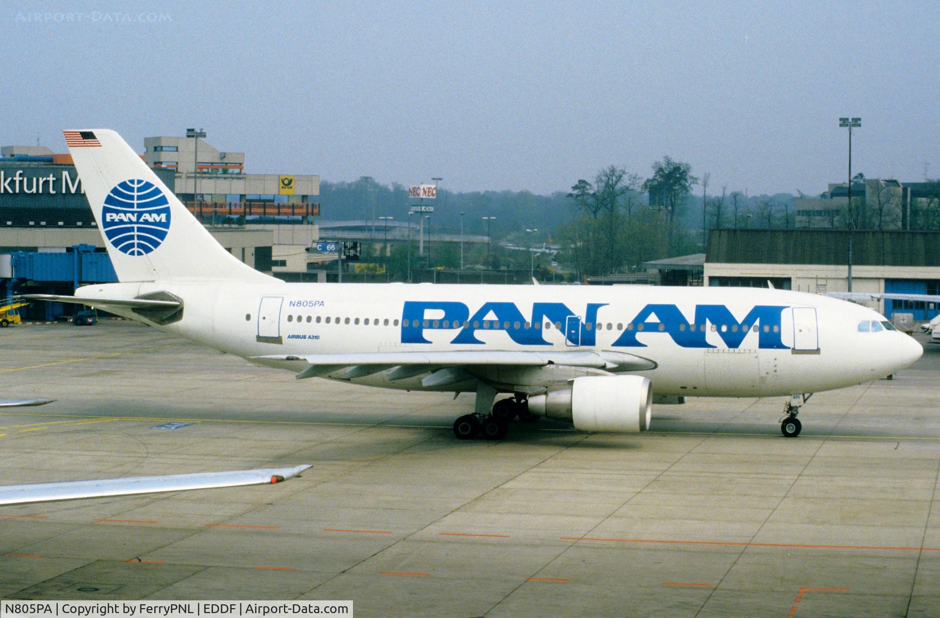 N805PA, 1986 Airbus A310-222 C/N 339, PanAm A310