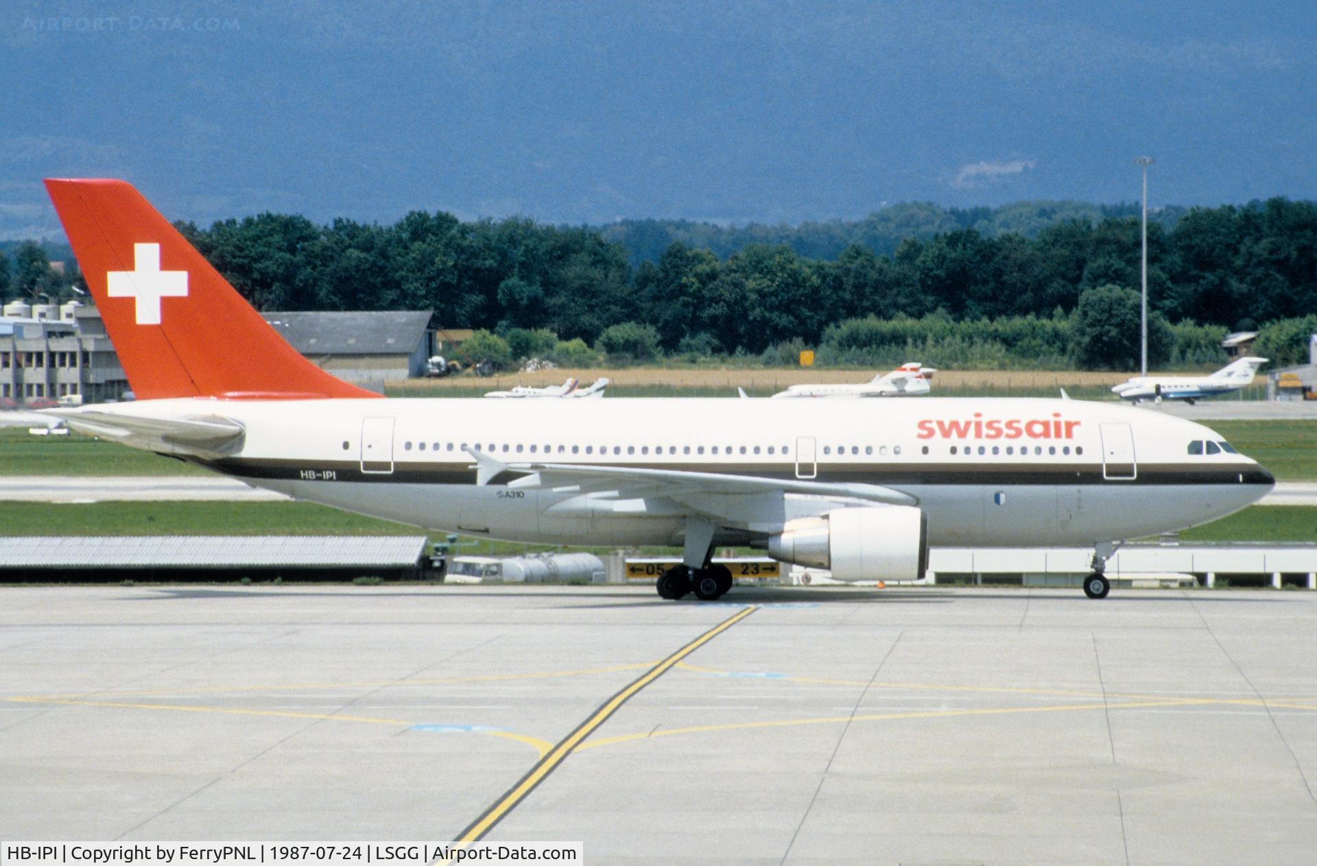 HB-IPI, 1985 Airbus A310-322 C/N 410, Swissair A310